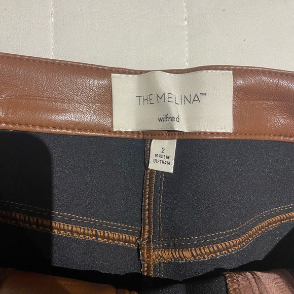 Aritzia Melina faux leather pants - Picture 2 of 3